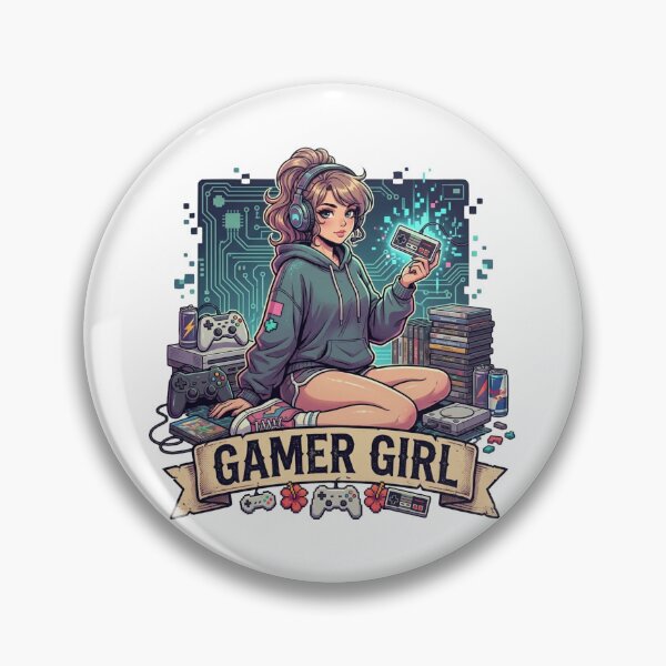 Item preview, Gamer Girl Retro Video Games Vintage Anime designed and sold by JonelleTshirts.