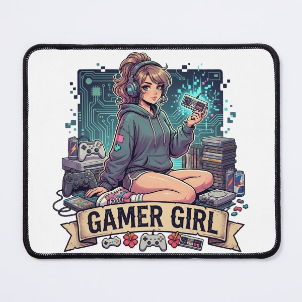 Item preview, Gamer Girl Retro Video Games Vintage Anime designed and sold by JonelleTshirts.