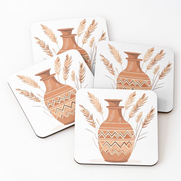 Item preview, Tribal Vase: Terracotta Clay Vase with Zigzag Patt designed and sold by Mercella-Inc.