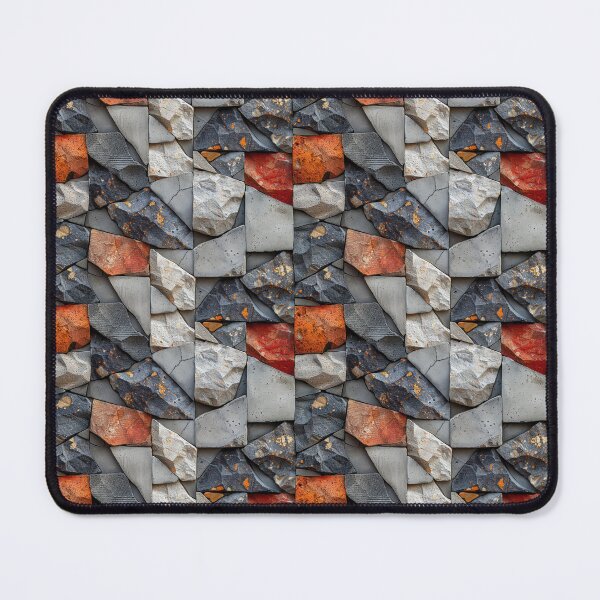 Item preview, Rustic Broken Stone and Concrete Mosaic Seamless Pattern designed and sold by NTGUILTY.