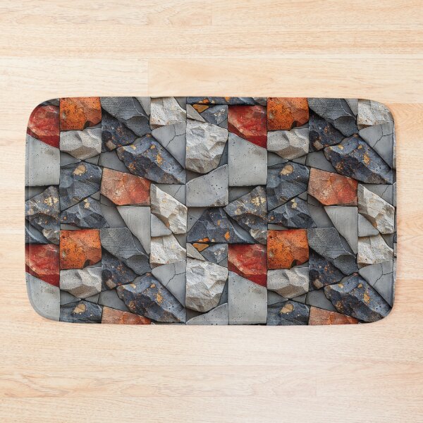 Item preview, Rustic Broken Stone and Concrete Mosaic Seamless Pattern designed and sold by NTGUILTY.