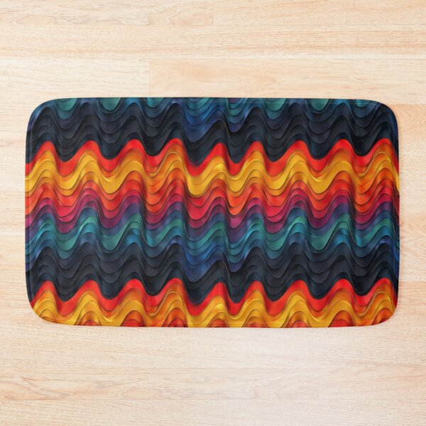 Item preview, Retro Wavy Optical Illusion Geometric Pattern designed and sold by NTGUILTY.