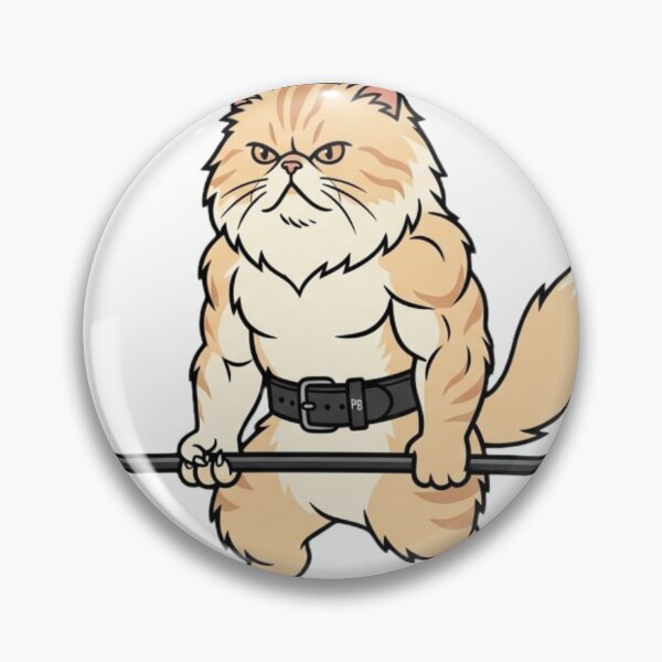 Item preview, Funny Grumpy Gym Cat Lifting Heavy Weights designed and sold by JeevanStickers.