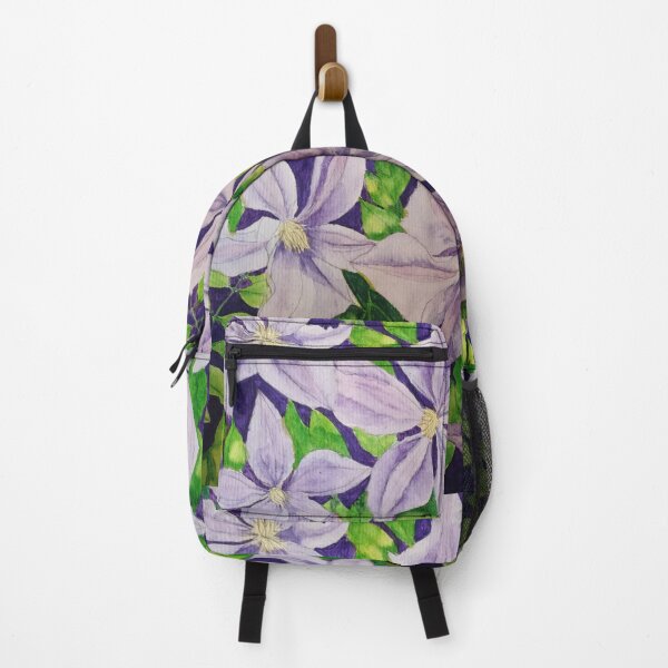 Item preview, Purple clematis watercolour painting  designed and sold by esvb.
