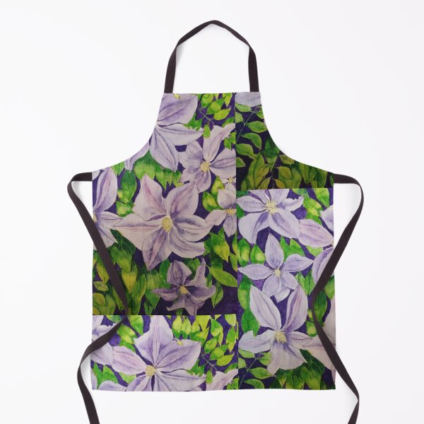 Item preview, Purple clematis watercolour painting designed and sold by esvb.