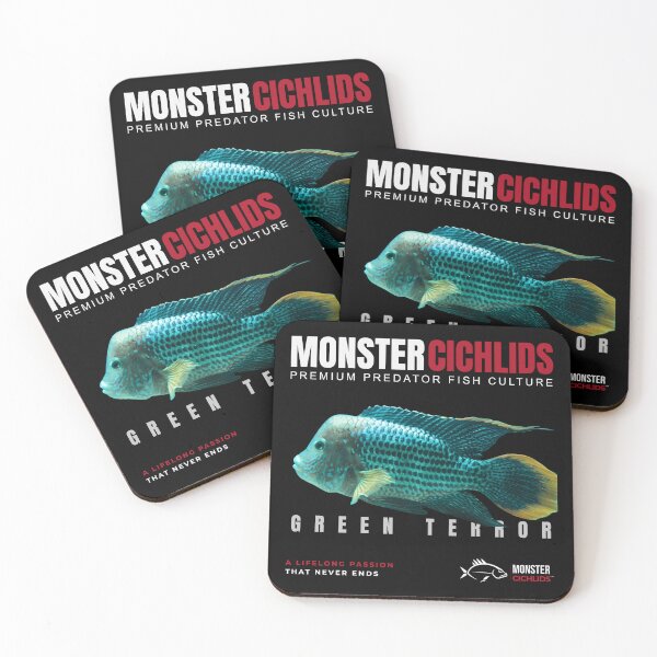 Item preview, Monster Cichlids Green Terror Predator Fish T-Shirt designed and sold by MonsterCichlidsTV.