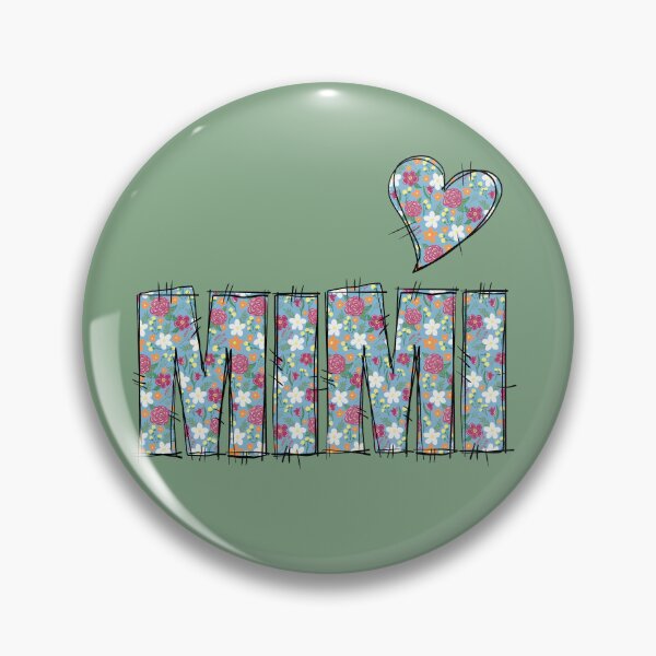 Item preview, Mimi Grandma Floral Stitch Pattern with green background  designed and sold by missmann.