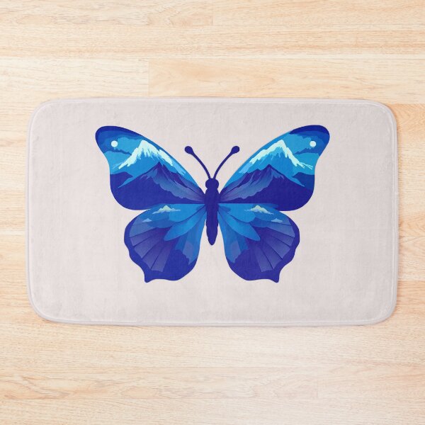 Item preview, Indigo Mountains, Blue Butterfly designed and sold by Endless7Art.