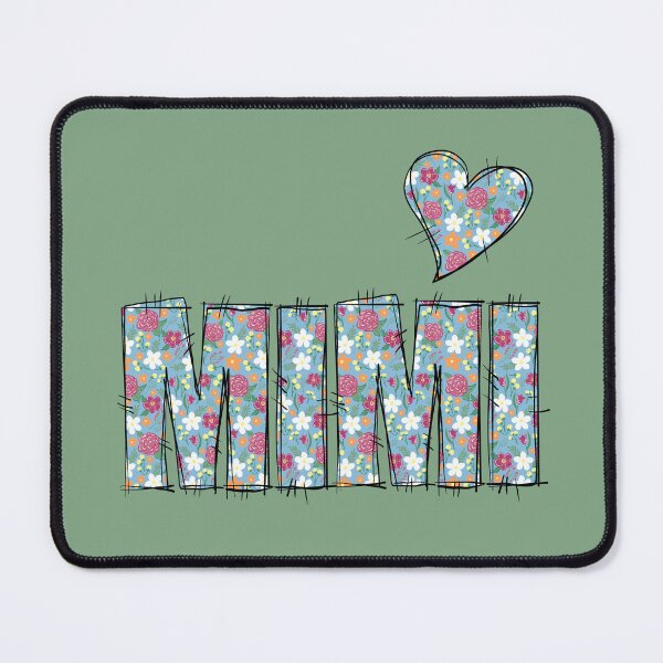 Item preview, Mimi Grandma Floral Stitch Pattern with green background  designed and sold by missmann.