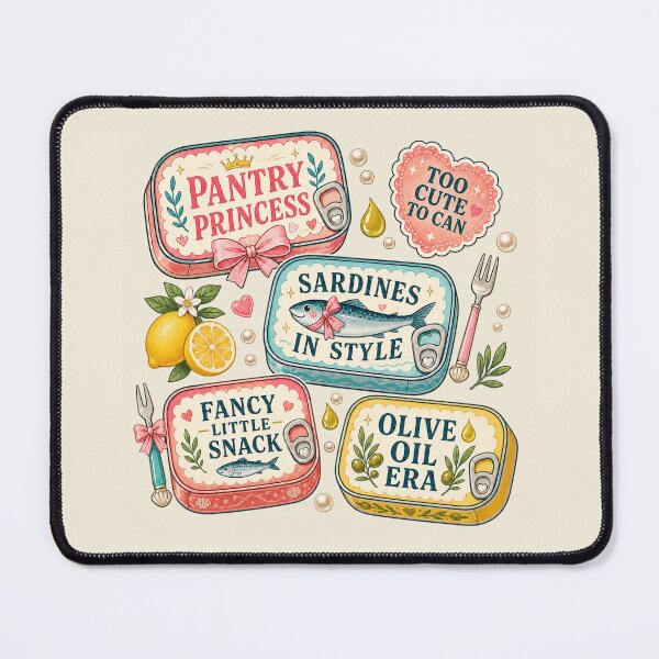 Item preview, Pantry Princess Cute Sardine Can Coastal Tee designed and sold by POD DYNASTY.