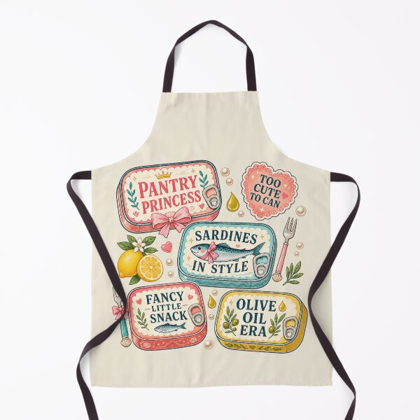 Item preview, Pantry Princess Cute Sardine Can Coastal Tee designed and sold by POD DYNASTY.