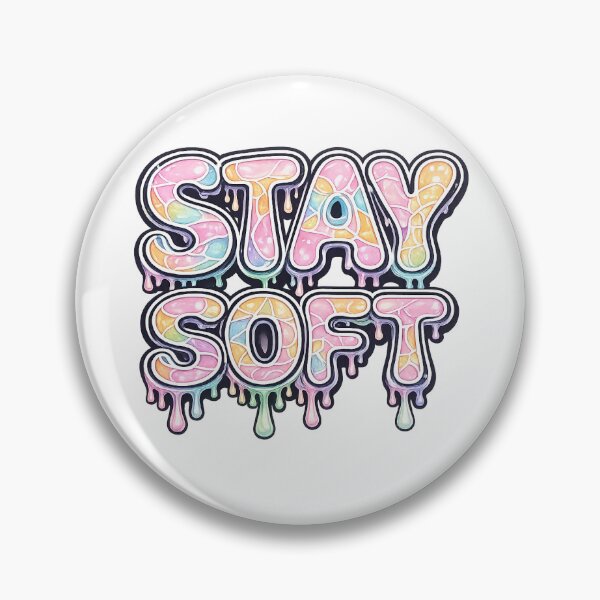 Item preview, Stay Soft – Cute Pastel Bubble Letter Aesthetic Design designed and sold by Dzakooob.