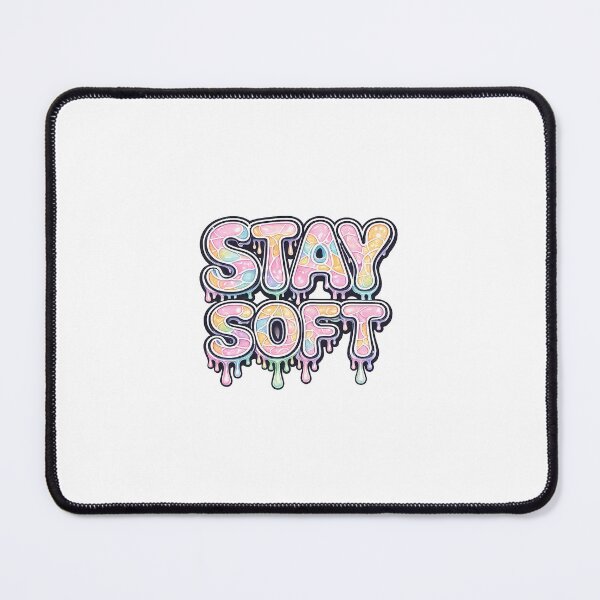 Item preview, Stay Soft – Cute Pastel Bubble Letter Aesthetic Design designed and sold by Dzakooob.