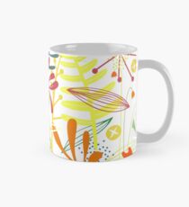 Tropische Blätter und Blumen Tasse (Standard)