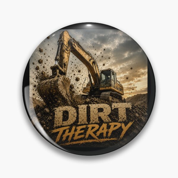 Item preview, Dirt Therapy Excavator Operator Heavy Equipment Design designed and sold by kakmi-art.