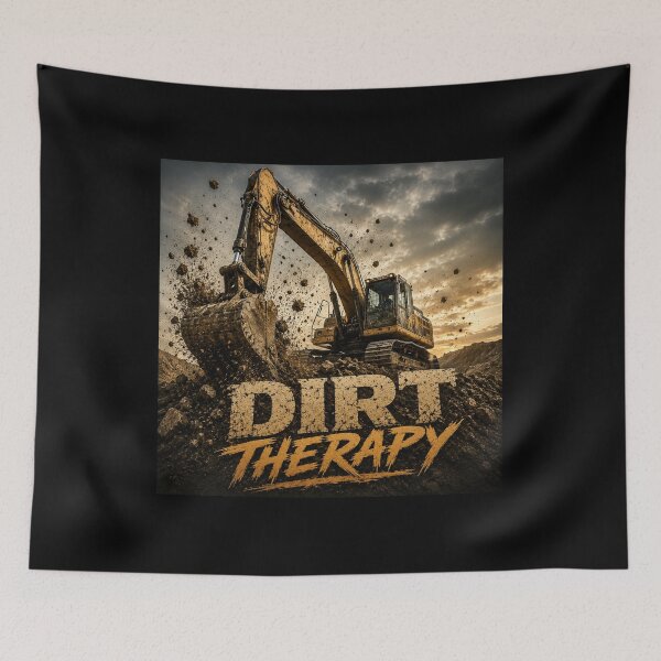 Item preview, Dirt Therapy Excavator Operator Heavy Equipment Design designed and sold by kakmi-art.
