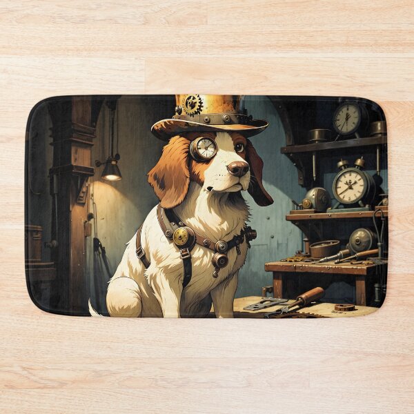 Item preview, Steampunk Dog Gear - Vintage Mechanical Pup with Clock Goggles designed and sold by Liberty4Punk.
