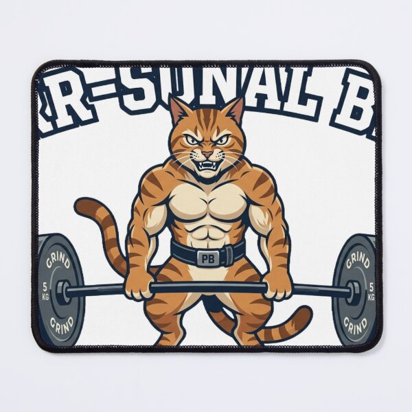 Item preview, Purr-sonal Best Funny Cat Weightlifting Fitness Pun designed and sold by JeevanStickers.