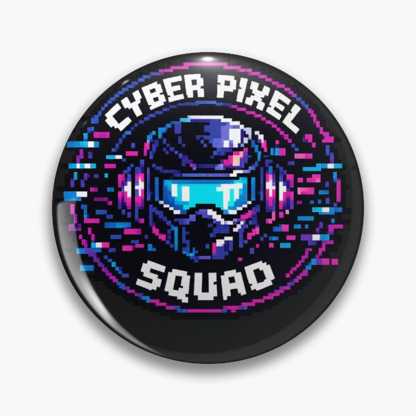Item preview, Cyber Pixel Squad – Futuristic Pixel Helmet Glitch Logo designed and sold by AstraDrip Studio.