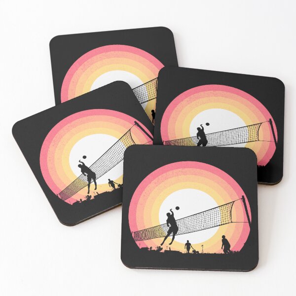 Item preview, Silhouette Beach Volleyball Sunset Game designed and sold by AnAzArt.