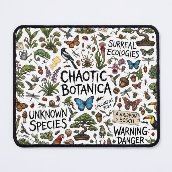 Item preview, Chaotic Botanica Surreal Ecologies Illustration Print - Vintage Nature and Cabinet of Curiosities Art - Unknown Species Botanical Pattern Design designed and sold by afarkar.