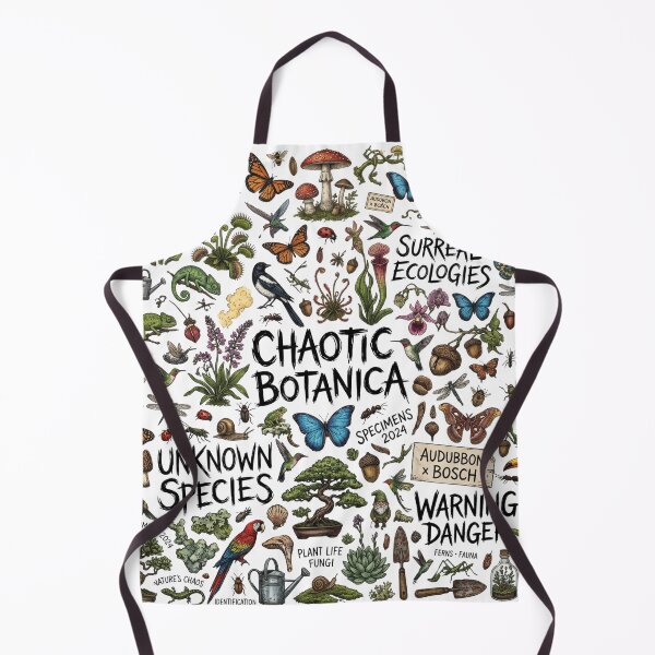 Item preview, Chaotic Botanica Surreal Ecologies Illustration Print - Vintage Nature and Cabinet of Curiosities Art - Unknown Species Botanical Pattern Design designed and sold by afarkar.