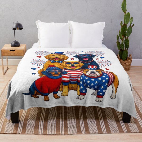 Item preview, funny dog American Flag Patriotic 4th July gift designed and sold by Amzkao.