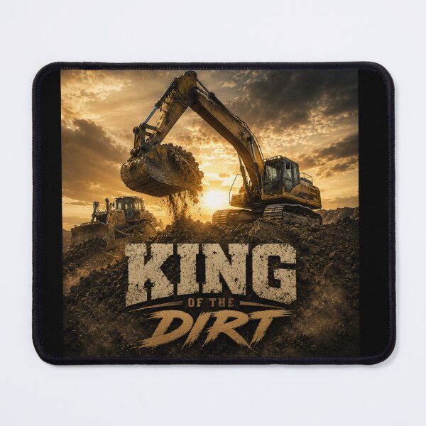 Item preview, King Of The Dirt Excavator Operator Construction Worker Design   designed and sold by kakmi-art.