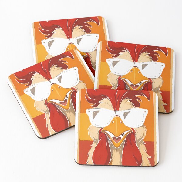 Item preview, Cool Rooster With Sunglasses – Retro Funny Chicken Vintage Art designed and sold by  Hollow Moon Studios..