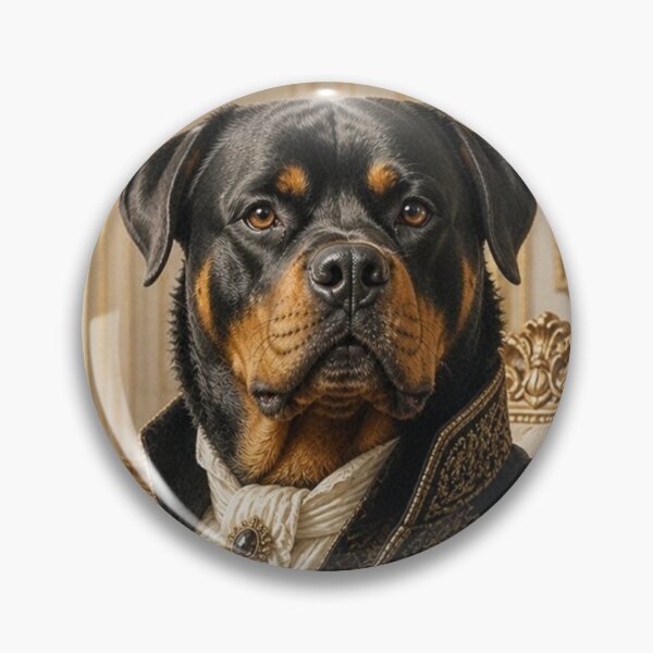 Item preview, Aristocratic Rottweiler Portrait Vintage Art designed and sold by VelarisMoon.
