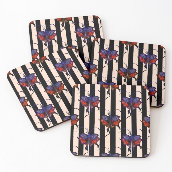 Item preview, Vintage Gothic Butterfly Stripe Pattern designed and sold by VirtuallyCreativ .