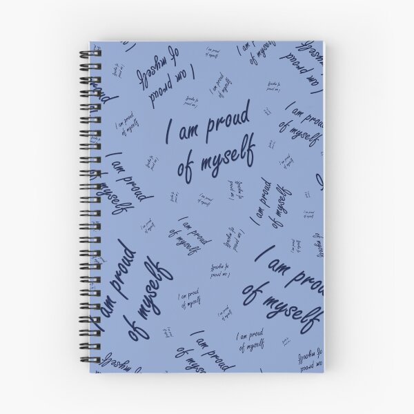 Item preview, Pattern with the inscription "I am proud of myself" on a blue background designed and sold by Cherevan.