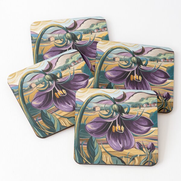 Item preview, Fritillary flower in style Van Gogh. designed and sold by elegantpaterns.