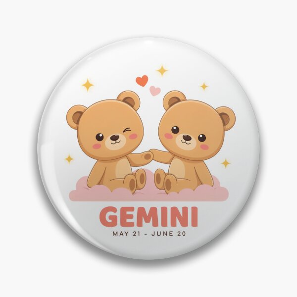 Item preview, Cute Gemini Zodiac Sign Kawaii Twin Bears | Gemini Birthday Astrology Gift designed and sold by Cool-cat-art.
