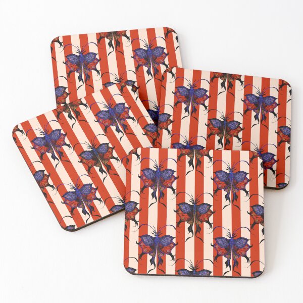 Item preview, Vintage Gothic Butterfly Stripe Pattern designed and sold by VirtuallyCreativ .