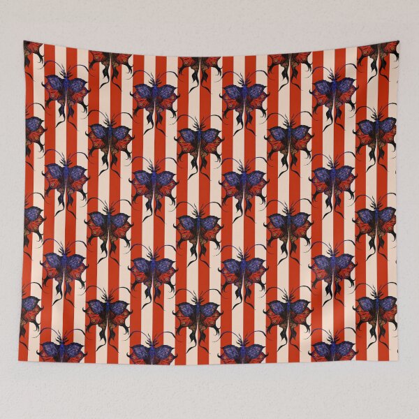Item preview, Vintage Gothic Butterfly Stripe Pattern designed and sold by VirtuallyCreativ .