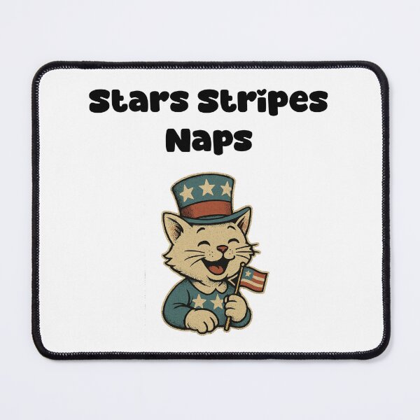 Item preview, Stars Stripes Naps Patriotic Cat Relaxation Design designed and sold by Dreamsartistry.