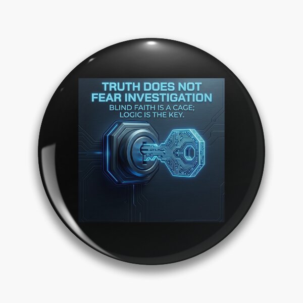 Item preview, Truth does not fear investigation. Blind faith is a cage; Logic is the key. designed and sold by Global-Command.