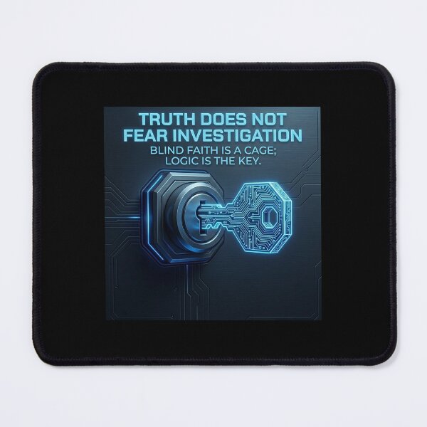 Item preview, Truth does not fear investigation. Blind faith is a cage; Logic is the key. designed and sold by Global-Command.