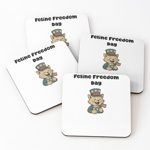Item preview, Feline Freedom Day Patriotic Cat Lover Design designed and sold by Dreamsartistry.