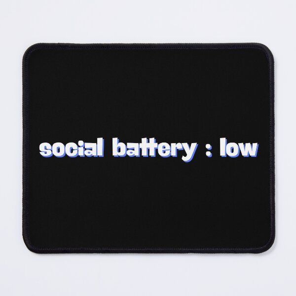Item preview, Social Battery Low – Funny Introvert Quote T-Shirt | Minimal Aesthetic Humor Tee designed and sold by Anya86.
