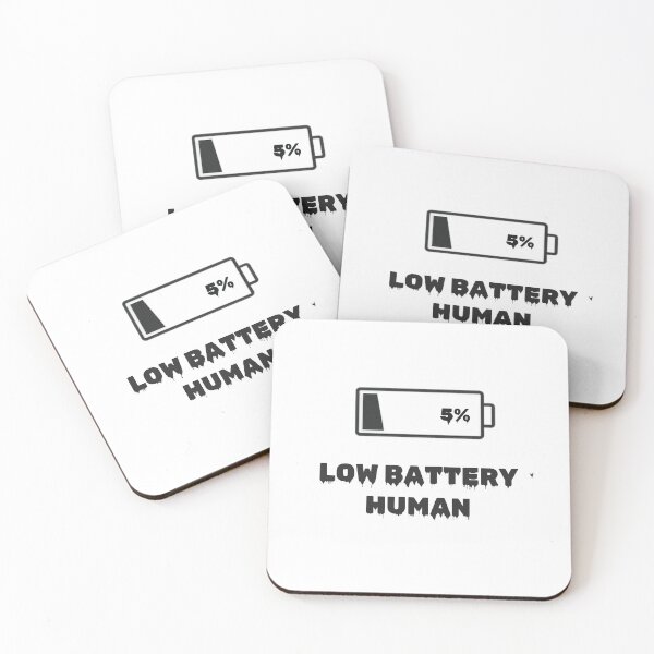 Item preview, Low Battery Human Shirt – Funny Energy Tee designed and sold by DesignTeamHub.