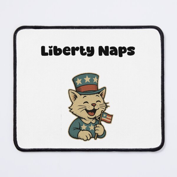 Item preview, Liberty Naps Funny Patriotic Cat Snooze Design designed and sold by Dreamsartistry.