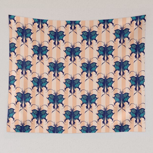 Item preview, Vintage Gothic Butterfly Stripe Pattern designed and sold by VirtuallyCreativ .