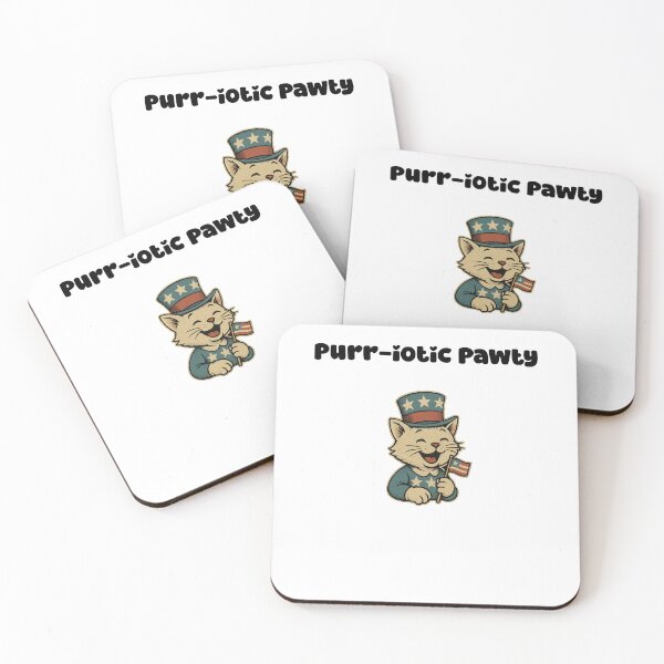 Item preview, Purr-iotic Pawty Cute Cat Fourth of July Design designed and sold by Dreamsartistry.