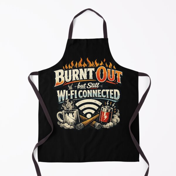 Item preview, Burnt Out but Still Wi-Fi Connected Funny Introvert Burnout Sarcastic Remote Work Design designed and sold by Ladys-Gents.