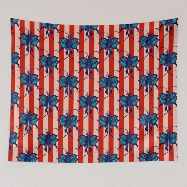 Item preview, Vintage Gothic Butterfly Stripe Pattern designed and sold by VirtuallyCreativ .