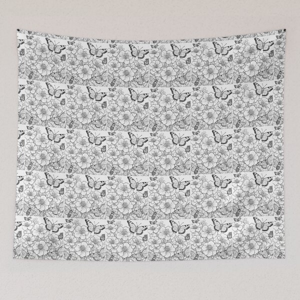 Item preview, Butterflies, Flowers, and Bees designed and sold by ROSENDE ART HOUSE.