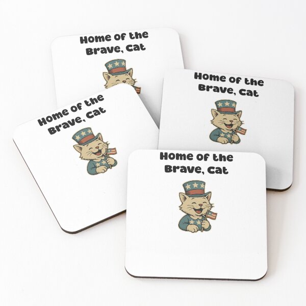 Item preview, Home of the Brave Cat Patriotic Feline Design designed and sold by Dreamsartistry.