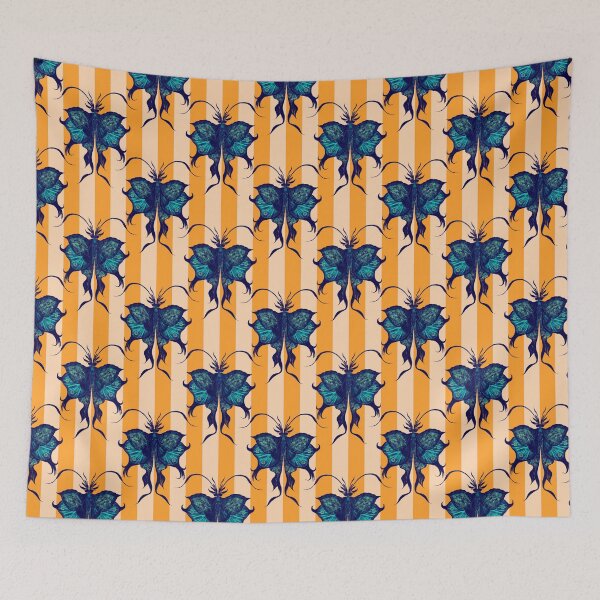 Item preview, Vintage Gothic Butterfly Stripe Pattern designed and sold by VirtuallyCreativ .